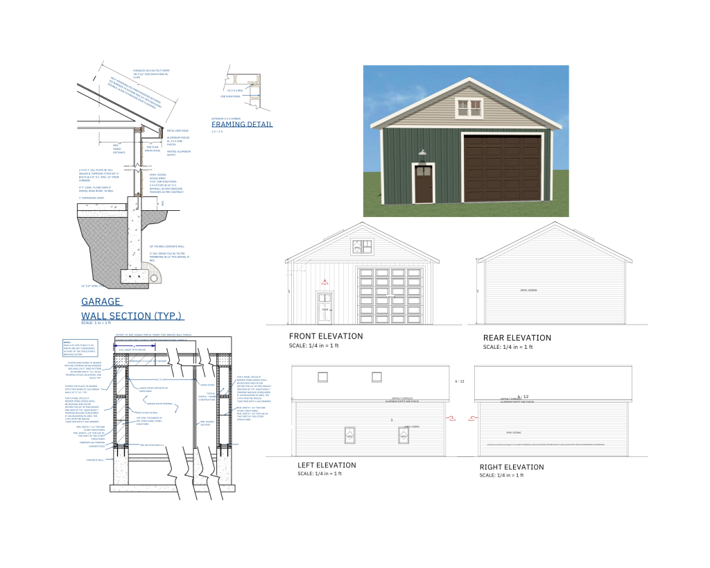 Lake Michigan Lakeshore pole barn project plans