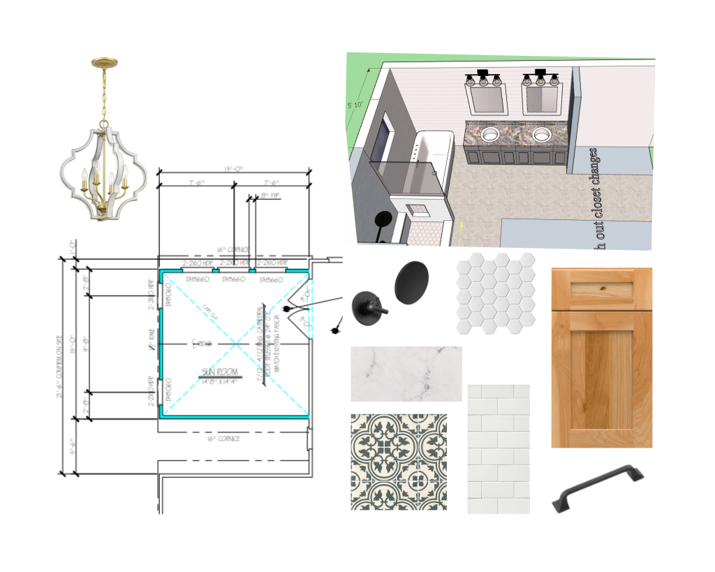 Holland, MI lakeshore bathroom remodel design plans