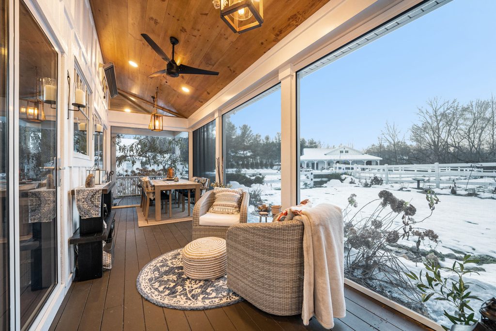 West Michigan elegant four-season covered deck