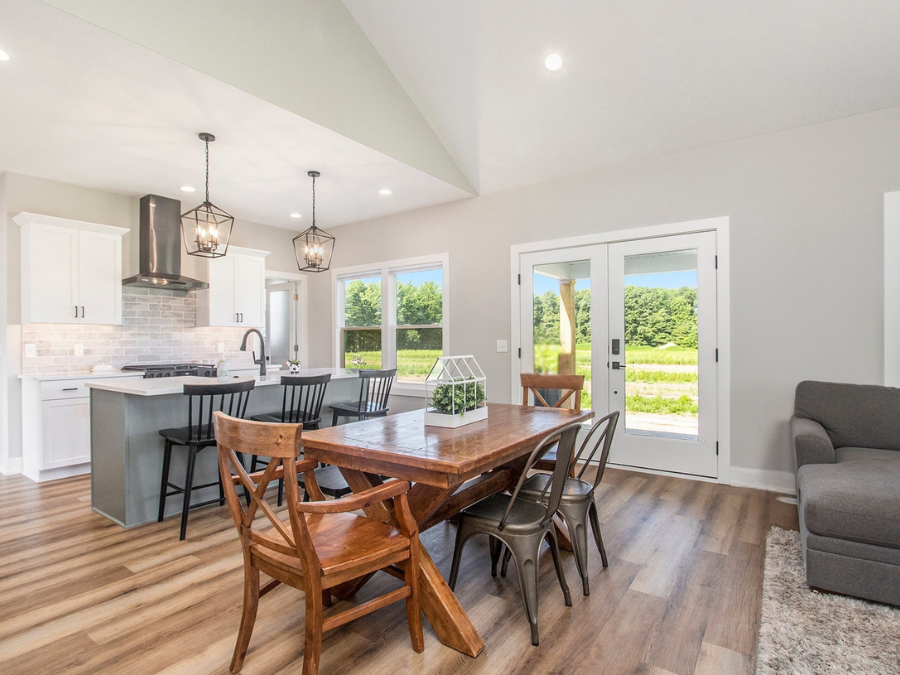 Open living area after a whole home remodel in Allendale